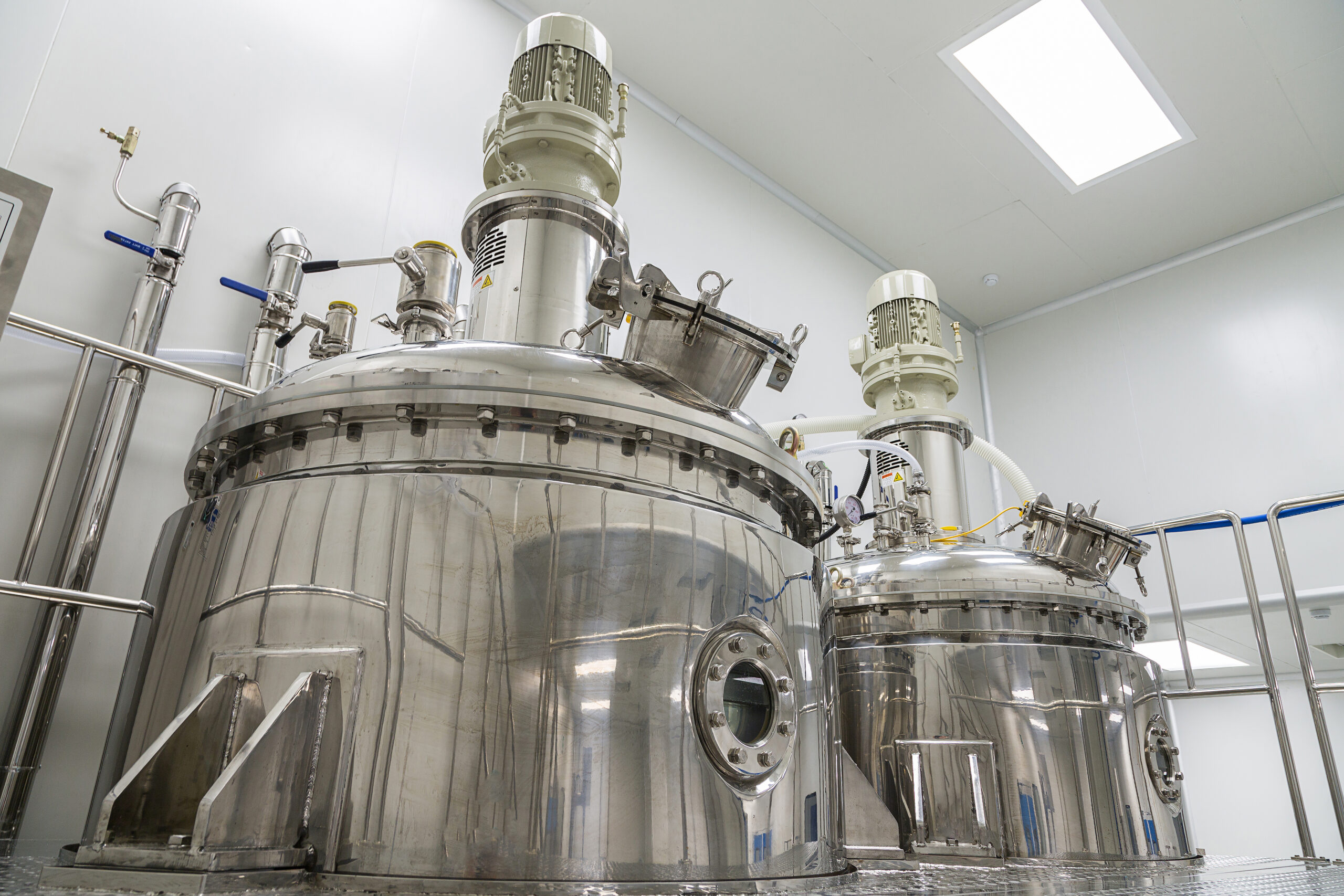 Photo production, clean room with stainless steel hardware